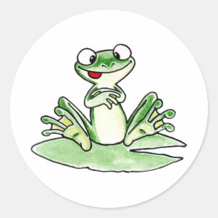 Sticker Rond Grenouille