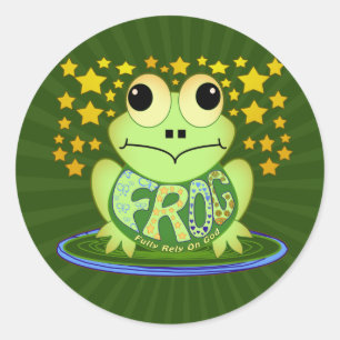 STICKER ROND GRENOUILLE