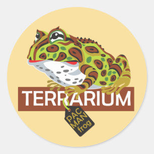 Sticker Rond grenouille à cornes