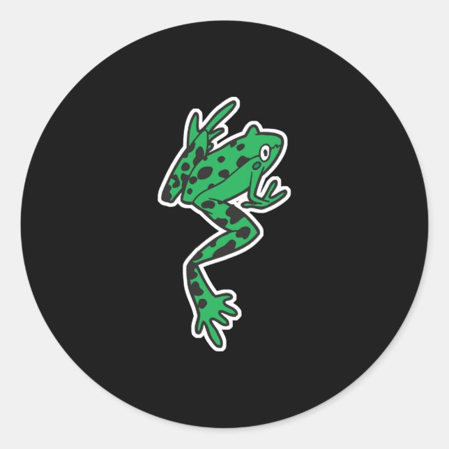 Sticker Rond grenouille arboricole aux longues pattes idiote (Devant)