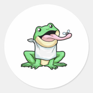 Sticker Rond Grenouille au coléoptère