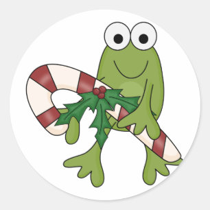 Sticker Rond Grenouille avec Sucres de canne T-shirts et cadeau
