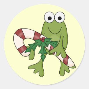 Sticker Rond Grenouille avec Sucres de canne T-shirts et cadeau