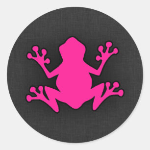 Sticker Rond Grenouille de roses indien