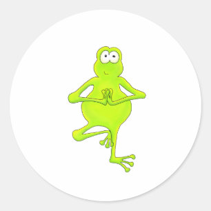 Sticker Rond Grenouille de Yoga Tree