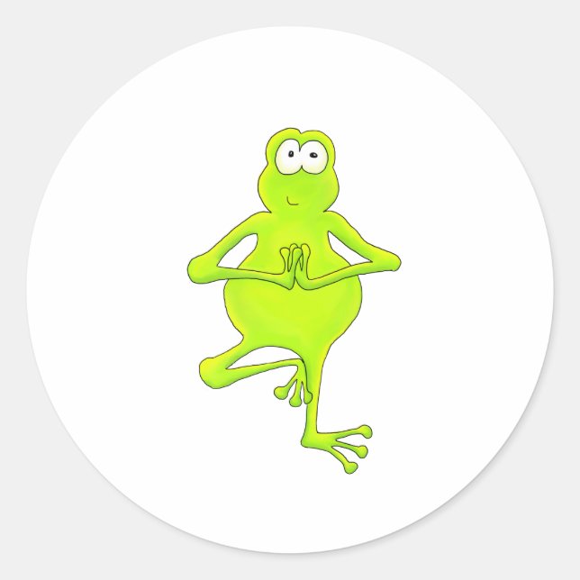 Sticker Rond Grenouille de Yoga Tree (Devant)