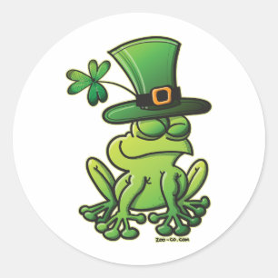 Sticker Rond Grenouille du jour de Patrick de saint