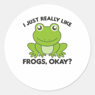Sticker Rond Grenouille Grenouille Favorite Animal Sweet Frogs 
