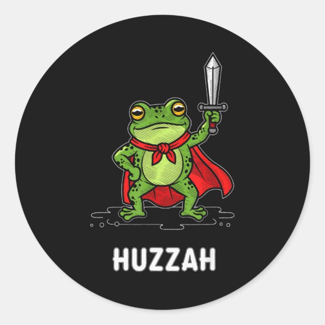 Sticker Rond Grenouille Hourra  (Devant)