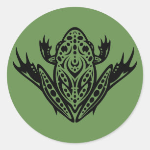 Sticker Rond Grenouille léopard