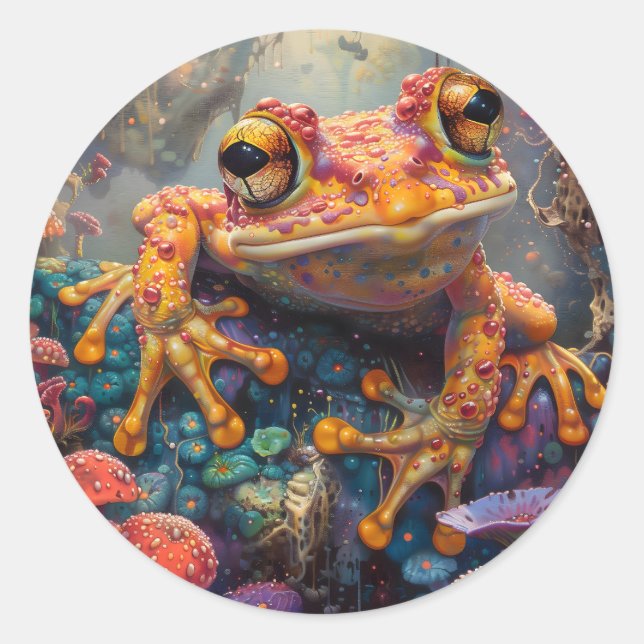 Sticker Rond Grenouille magique Fairytale (Devant)