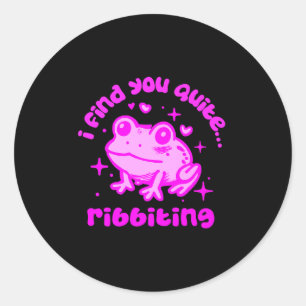 Sticker Rond Grenouille mignonne citation de amateurs de grenou