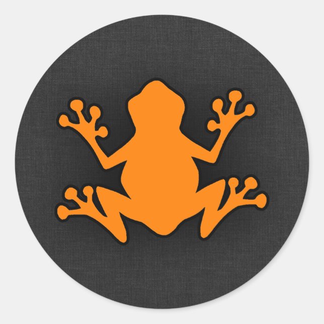 Sticker Rond Grenouille orange (Devant)
