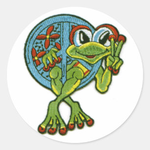 Sticker Rond Grenouille pacifique