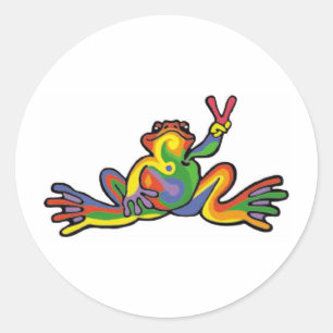 Sticker Rond Grenouille pacifique
