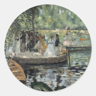 Sticker Rond Grenouillère Renoir Impressionniste Peinture Art