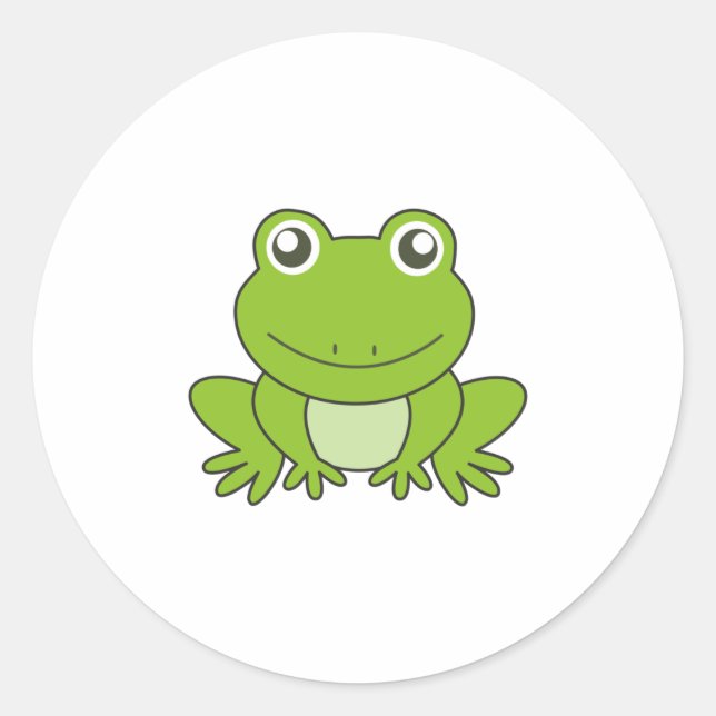 Sticker Rond Grenouilles De Grenouille Amies Animales Drôle Pou (Devant)