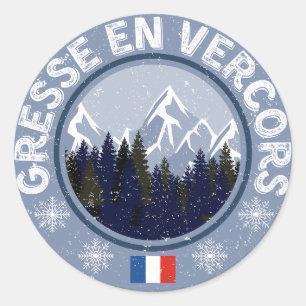 Sticker Rond Gresse en Vercors Station de ski