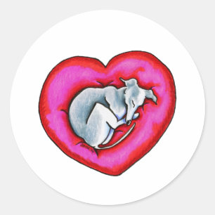 Sticker Rond Grey snuggle