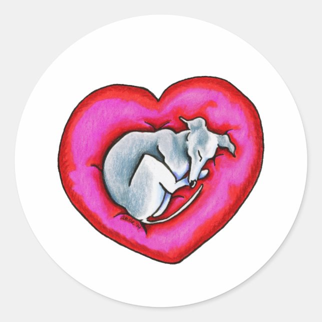 Sticker Rond Grey snuggle (Devant)
