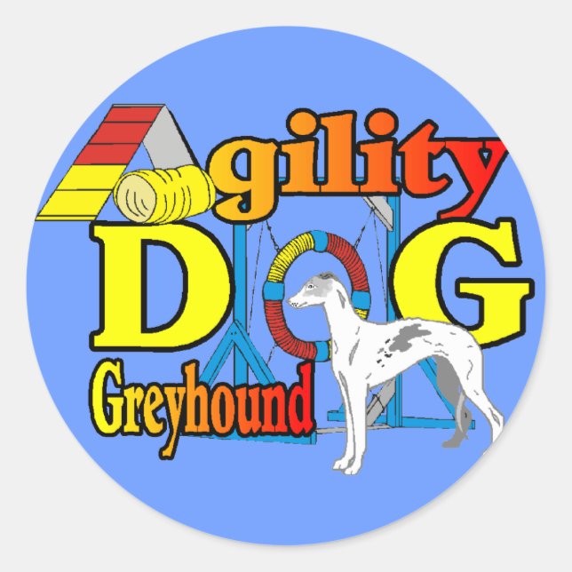 Sticker Rond Greyhound_Agilité (Devant)