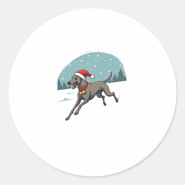 Sticker Rond Greyhound Festive Sprint (Devant)