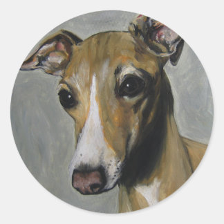Sticker Rond Greyhound italien