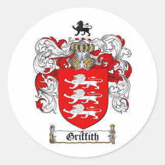 STICKER ROND GRIFFITH FAMILLE CREST - GRIFFITH COAT OF ARMS