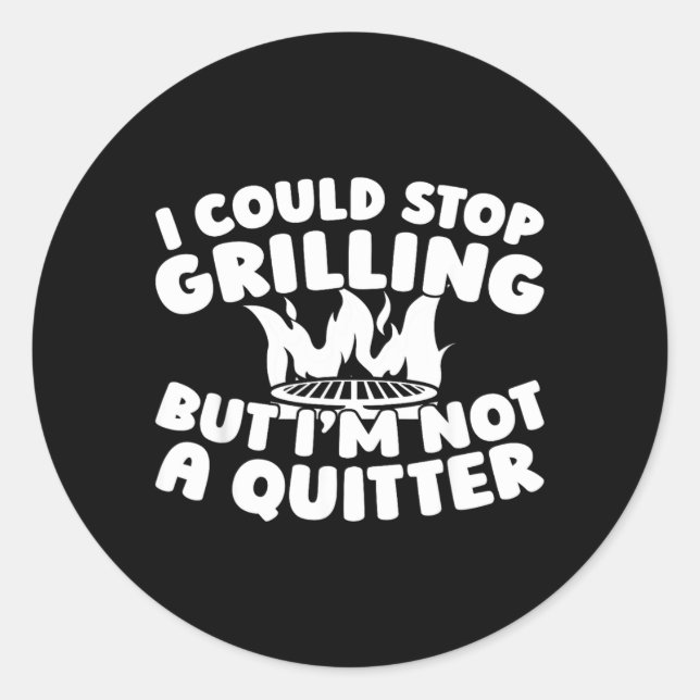Sticker Rond Grill Bbq - Barbecue Grillmaster Griller (Devant)