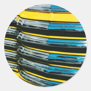 Sticker Rond Grill jaune