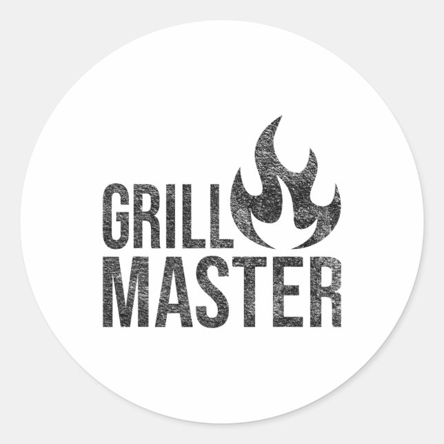 Sticker Rond Grill Master Flame Byrbecue Bbq Smoke Char Open Fi (Devant)
