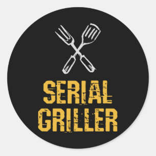 Sticker Rond Griller série Grill Barbecue maître Grill