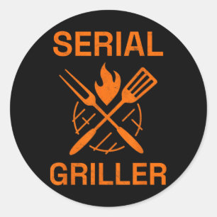 Sticker Rond Griller série Grill Grill Grill Master Smoker Co