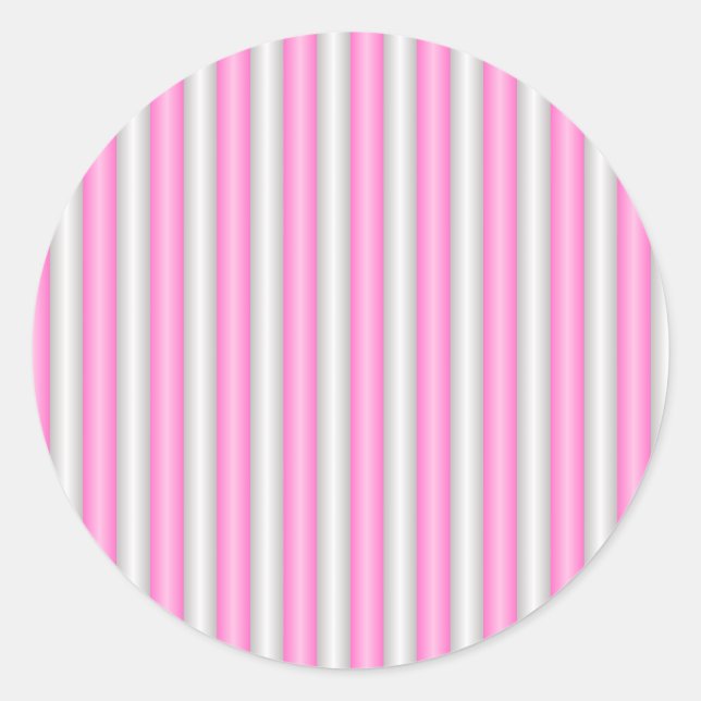 Sticker Rond Grilles roses néon modernes avec effet 3D (Devant)