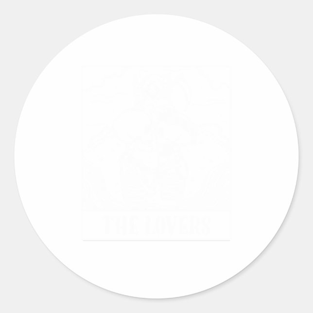 Sticker Rond Grim Reaper Les Amateurs Carte Tarot Hommes Femmes (Devant)
