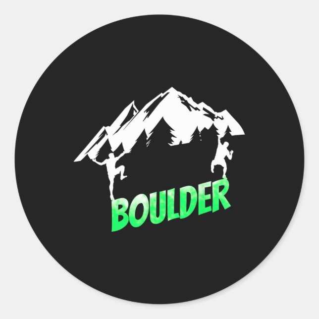 Sticker Rond Grimper Grimpeur Bloc Bouldering Blocoïste  (Devant)