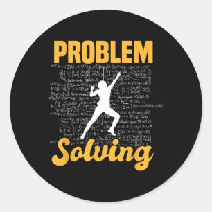 Sticker Rond Grimpeur Résolution de Problèmes de Bloc Grimpeur