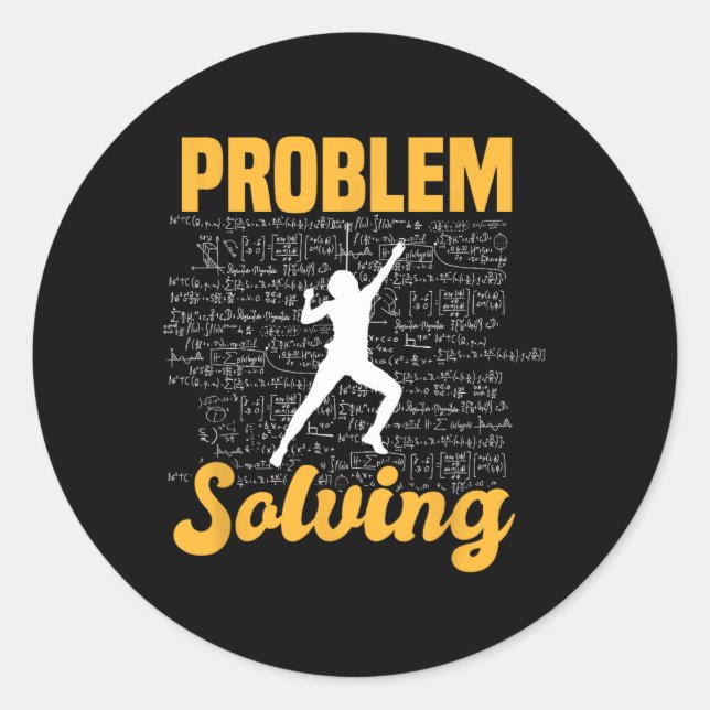 Sticker Rond Grimpeur Résolution de Problèmes de Bloc Grimpeur  (Devant)