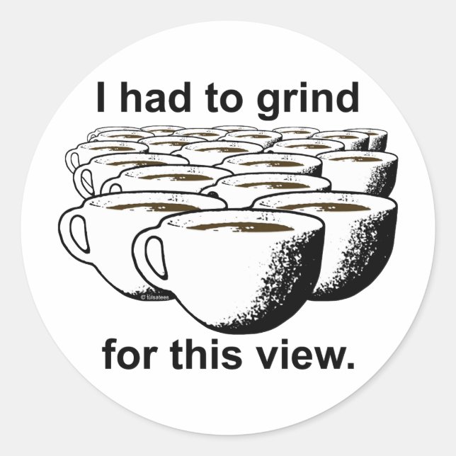Sticker Rond Grind De Café Pour Cette Vue (Devant)
