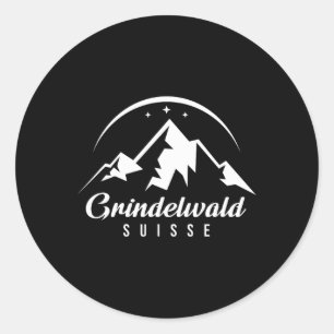 Sticker Rond Grindelwald Suisse Station de ski Ski Snowboar