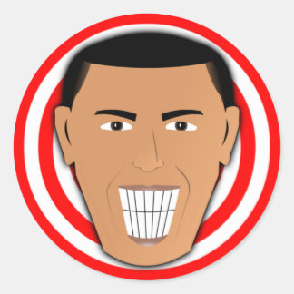 Sticker Rond GrinningObama