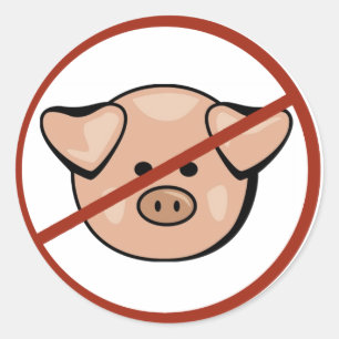 Sticker Rond Grippe/porc de porcs