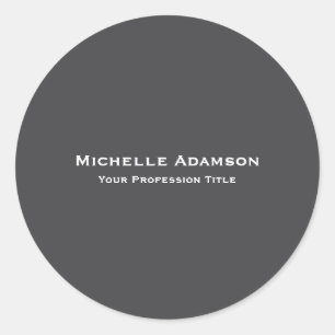 Sticker Rond Gris Couleur Professionnel Plat Moderne