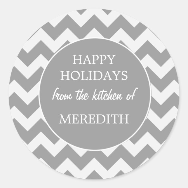 Sticker Rond Gris De La Cuisine De Cuisson (Devant)