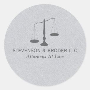 Sticker Rond Gris Lin Texture & Grey Justice Échelle