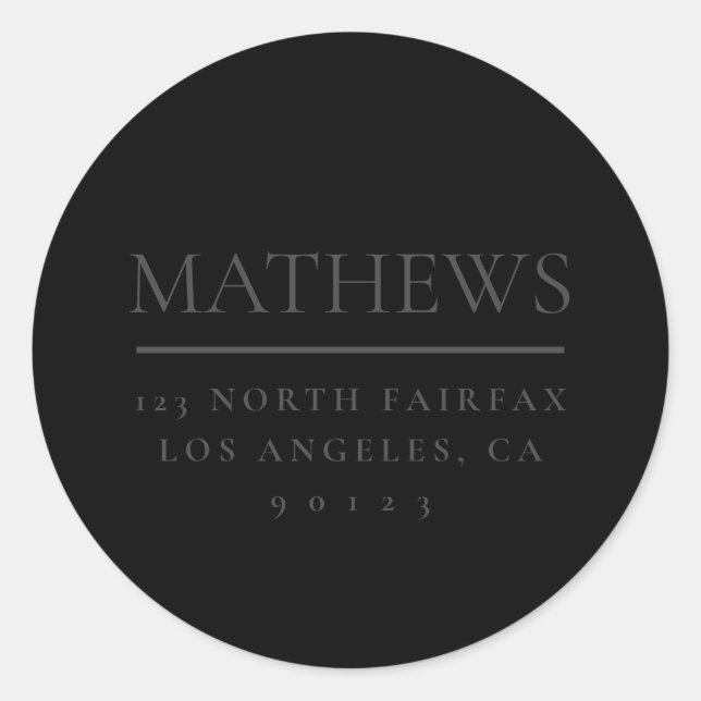 Sticker Rond Gris noir et foncé (Devant)