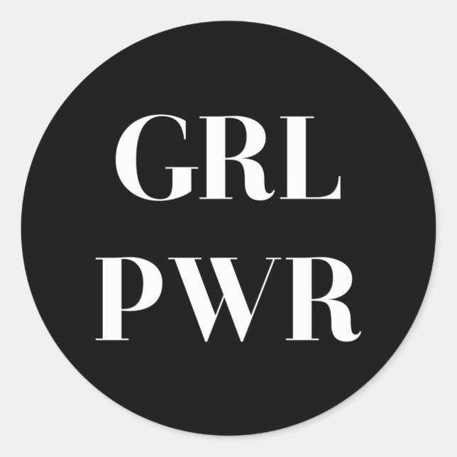 STICKER ROND GRL PWR (Devant)