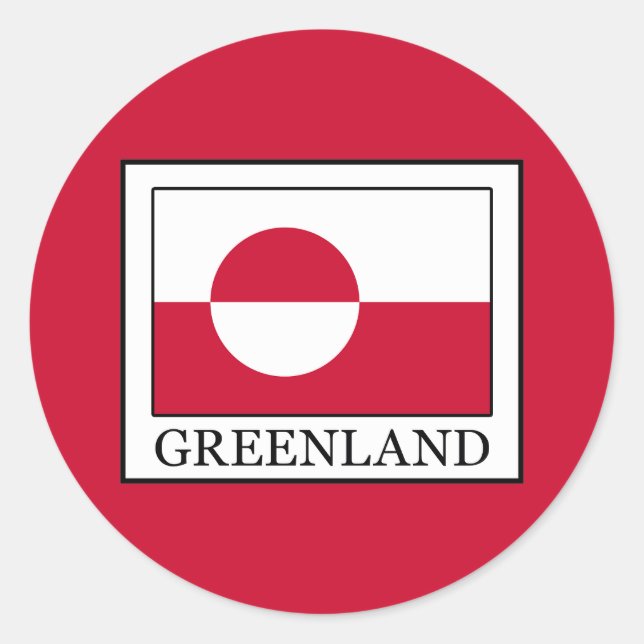 Sticker Rond Groenland (Devant)