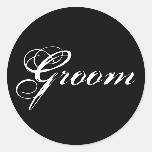 Sticker Rond Groom (Devant)