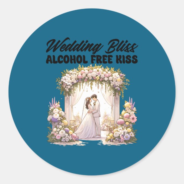 Sticker Rond Groom bride bachelor bachelorette party groomsmen (Devant)
